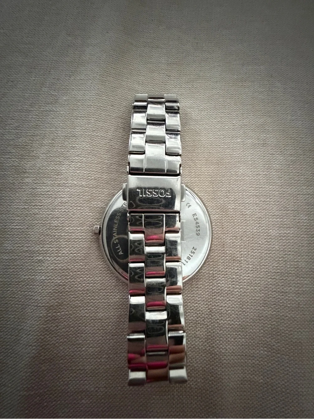 Fossil Silver Women's Crystal-Accent Bracelet Watch